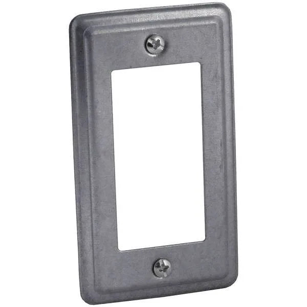 Raco 1-Gang Handy Box Cover For Gfci, 4" H X 2" W, Steel Metallic