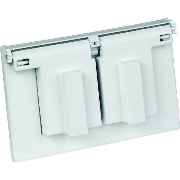 Thomas & Betts Aluminum Duplex Weatherproof Cover White