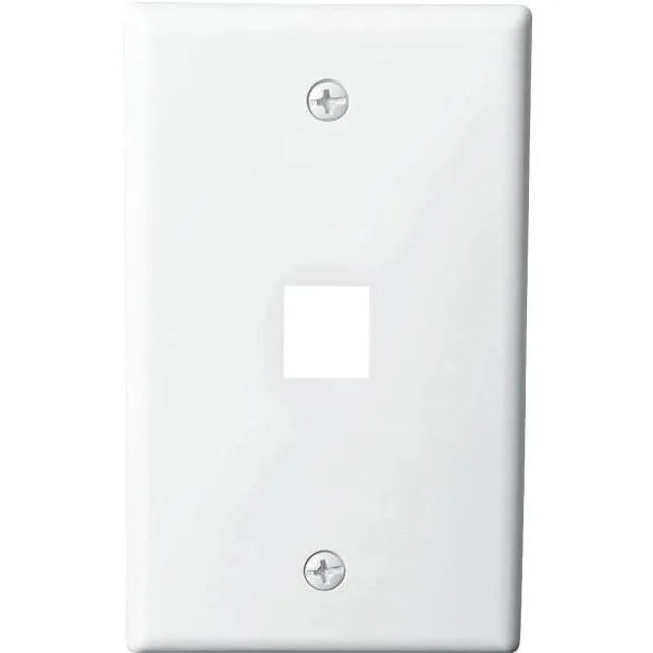Westek 1-Gang Multimedia Wall Plate 1-Port Plastic White