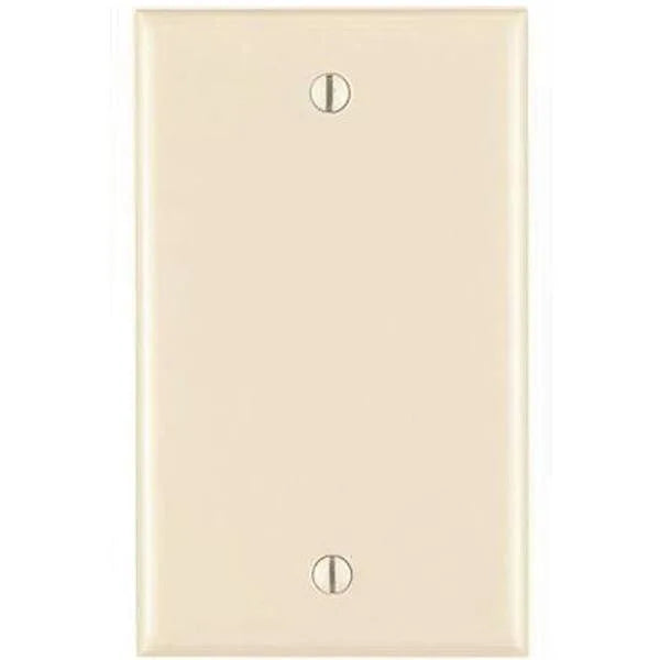 Leviton 1-Gang No Device Blank Wallplate Stndrd Size Thermoset Box Mnt Lt Almond