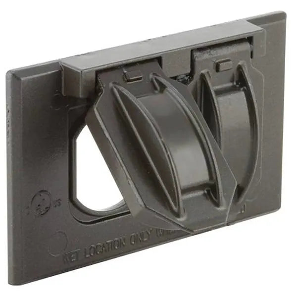 Bell 1-Gang, Horizontal Mount Weatherproof Flip Lid Device Cover