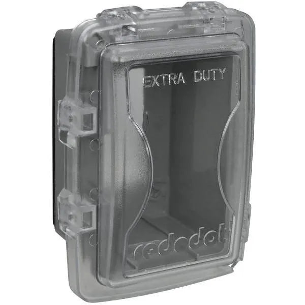 Red Dot 1-Gang Extra Duty Non-Metallic Weatherproof Recep Cvr W/ Wasp Guard