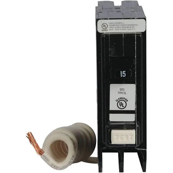 Eaton Cl 15 Amp Single-Pole Self Test Ground Fault Circuit Breaker