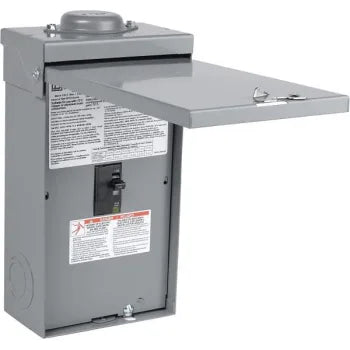 Square D Qo 2-Pole 100a Outdoor Circuit Breaker Enclosure W/ Qo2100 Breaker