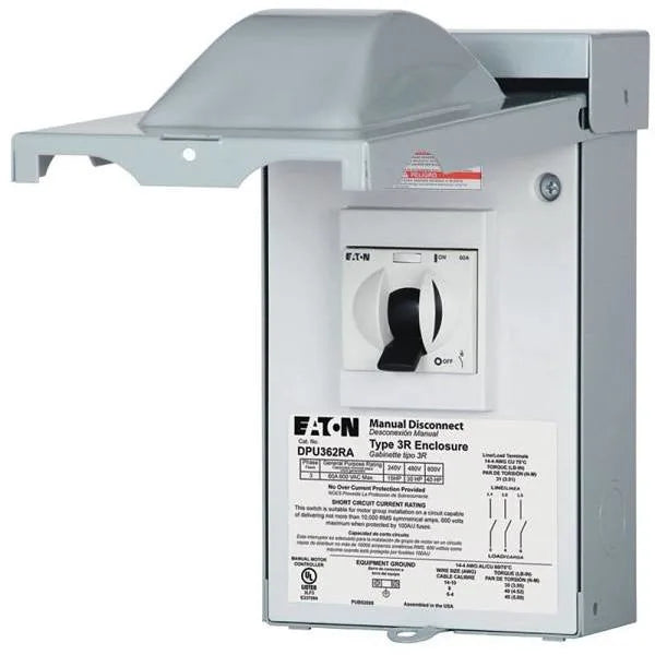 Eaton 60 Amp 240/480 V 3-Phase Ac Disconnect Raintight Non-Fuse