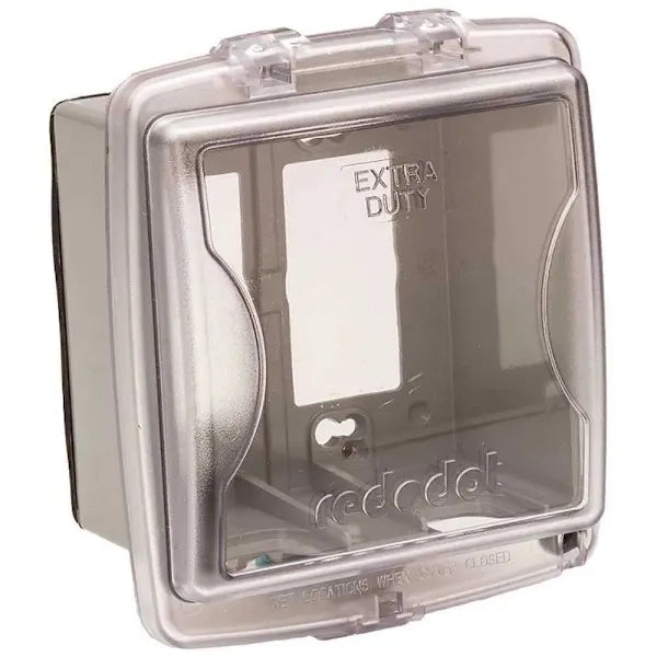 Red Dot 2-Gang 2-7/8 In. Deep Extra-Duty Non-Metallic Weatherproof Receptacle Cover