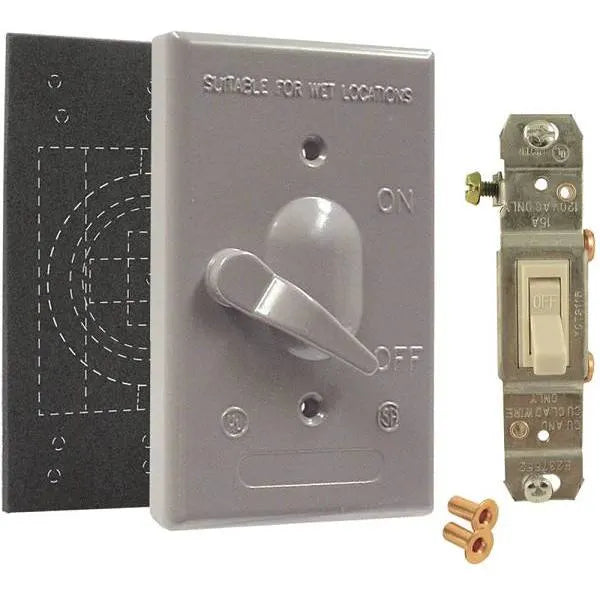 Bell N3r 1-Gang Sp 125v 15a Switch Wall Outlet Cover Plate (For Outdoor Electrical Box)