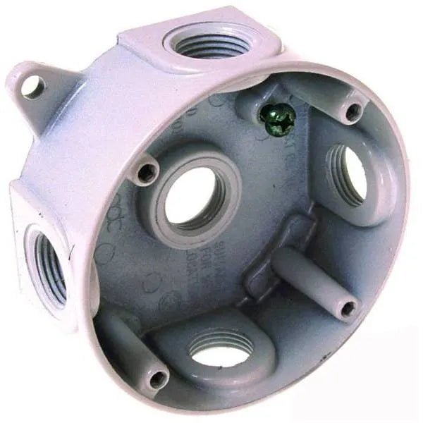 Bell N3r Electrical Box, Weatherproof, 5 Outlets, 1/2", 4 Plugs, Aluminum