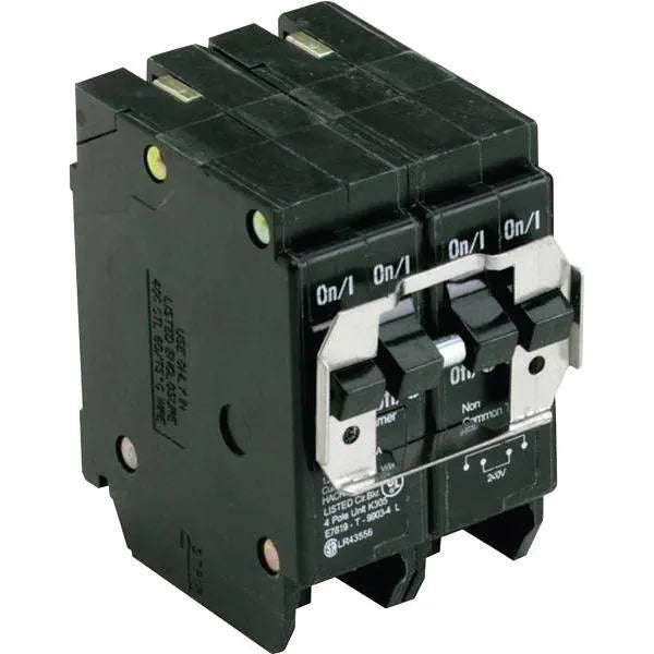 Eaton Br 1-30 Amp 2 Pole And 1-50 Amp 2 Pole Bq Quad Circuit Breaker