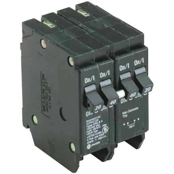 Eaton Br 1-40 Amp 2 Pole And 2-20 Amp 1 Pole Bq Quad Circuit Breaker