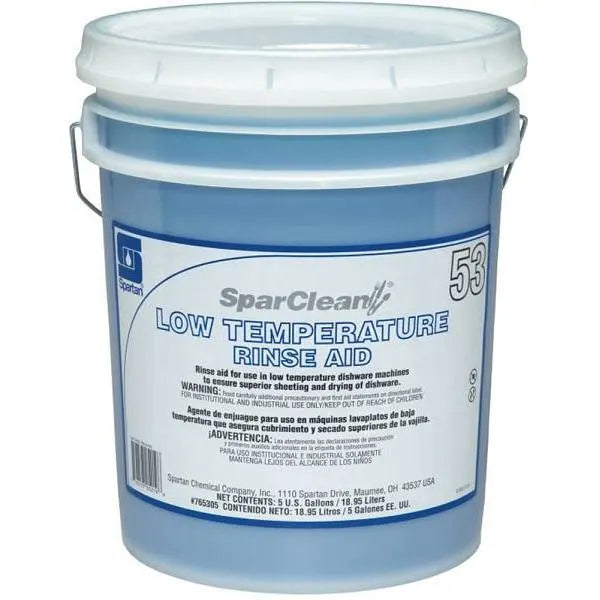 Spartan Sparclean Low Temperature Rinse Aid, 5 Gal.