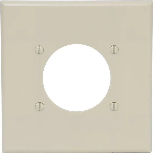 Leviton 2-Gang Single Outlet Wall Plate (Ivory)