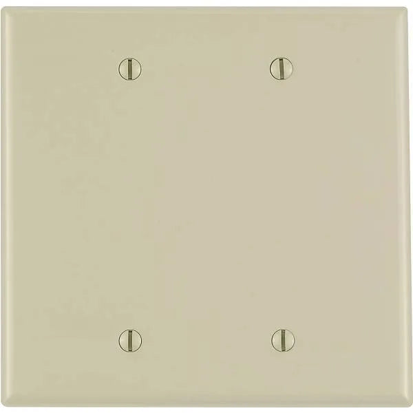 Leviton 2-Gang Midway Blank Nylon Wall Plate (Ivory)