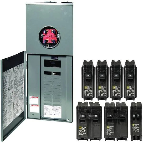 Square D Homeline 200a 20-Space 40-Circuit Outdoor Main Breaker Csed Value Pack
