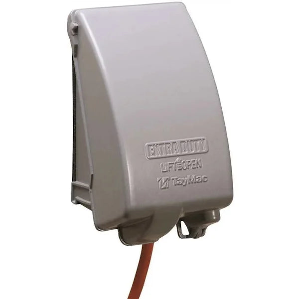 Taymac N3r 3.5 In. Deep 1-Gang Expandable Outlet Cover W/ Ufast 8-In-1 Configuration (Metallic Gray)