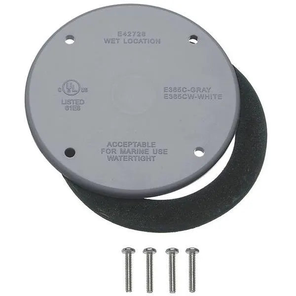 Carlon 4 In. Round Blank Electrical Cover