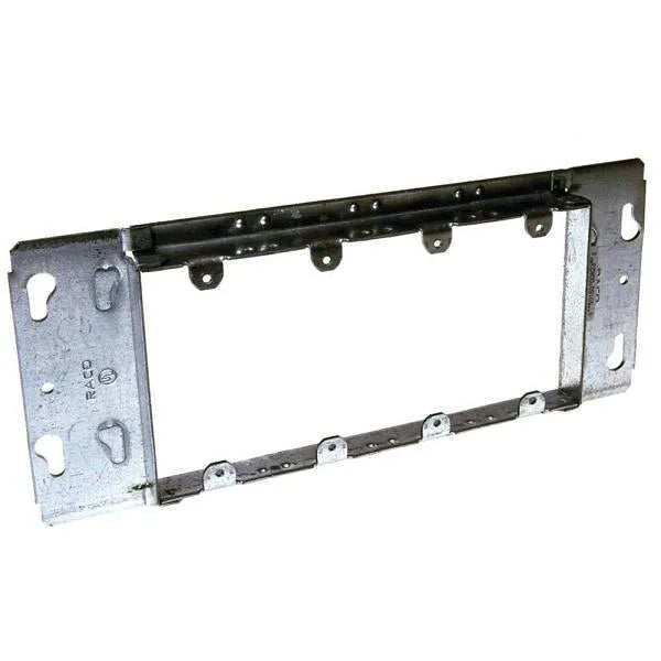 Raco 0-11/16 In. W Gal. Steel 4-Gang 3/4 In. Raised Box Device Cover (Gray)