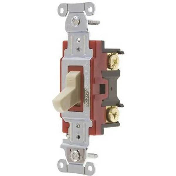 Hubbell Wiring PRO Series 20a 3-Way Hubbell Toggle Switch (Ivory)