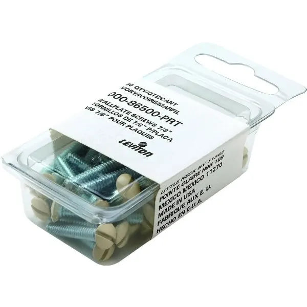 7/8" Wall Plate Screws - Ivory - Package Of 50
