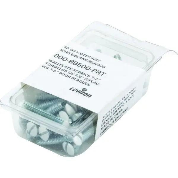 7/8" Wall Plate Screws - White - Package Of 50
