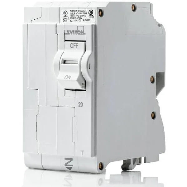 Leviton 20 Amp 120 V/240 V Standard 2-Pole Thermal Magnetic Branch Circuit Breaker