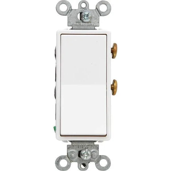 Leviton 120/277v 15a 4-Way Decora Residential-Grade Ac Quiet Rocker Switch (White)