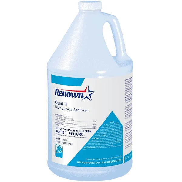 Renown Quat II Concentrated Food Service Sanitizer, 1 Gal