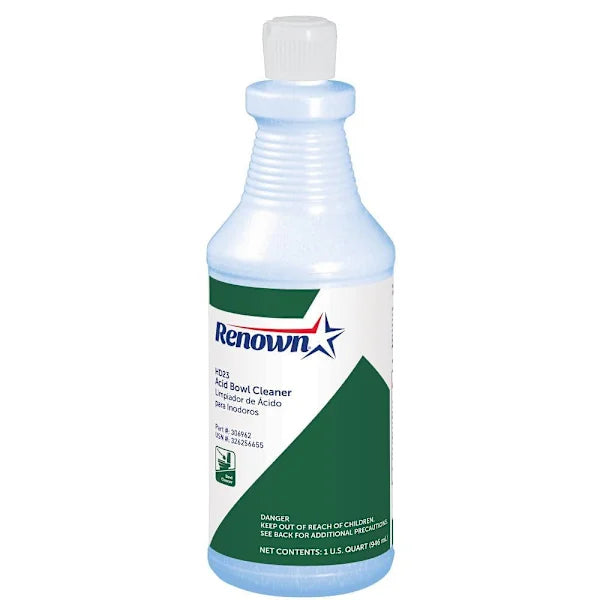 Renown High-Acid HD23 Clinging Toilet Bowl Cleaner Unscented, 32 Fl Oz