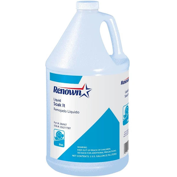 Renown Soak It Concentrated Enzyme-Powered Dish Presoak, 1 Gal