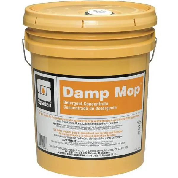 Damp Mop Neutral Floor Cleaner, 5 Gal, Lemon Scent