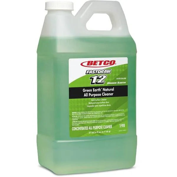 Betco 2 L. Fast Draw 12 Green Earth Natural All Purpose Cleaner