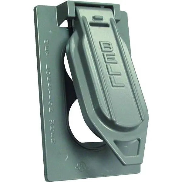Bell Duplex Weatherproof Cover, 1-Gang, Gray