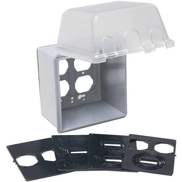 Taymac 2-Gang Weatherproof Jumbo In-Use Cover (Clear)