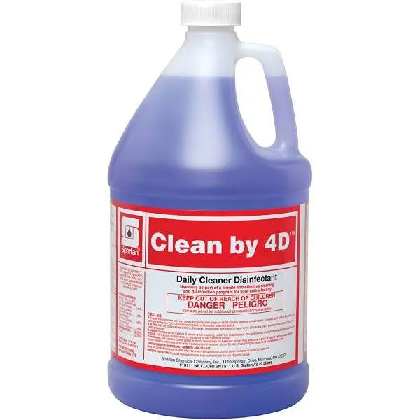 Spartan Clean By 4d 1-Step Cleaner/Disinfectant, Fresh Scent, 1 Gal