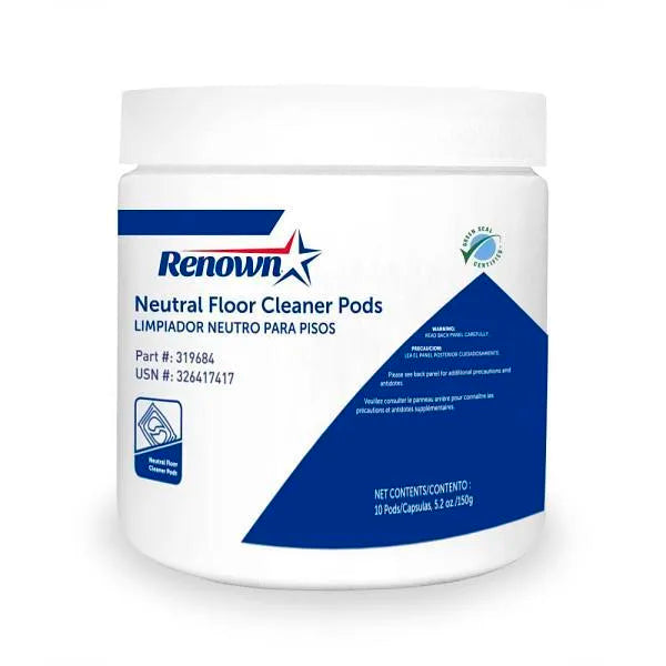 Renown Neutral Floor Cleaner Pods, Green Seal Certified