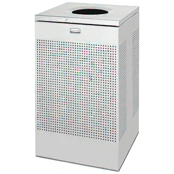 Rubbermaid Commercial Silhouettes Stainless Steel 20 Gal. Open Top Trash Can