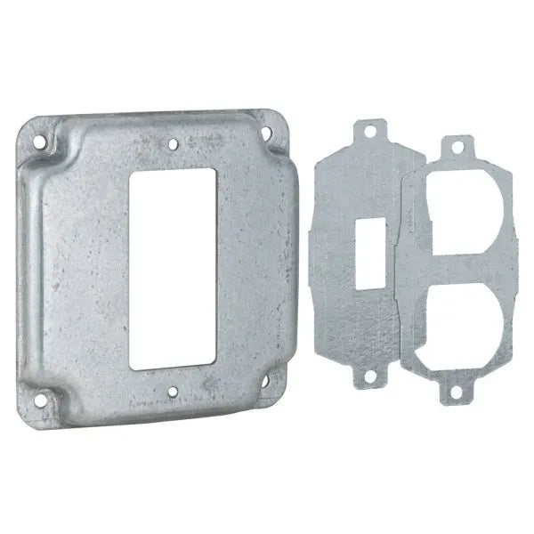 Raco Square Universal 1-Device 3-In-1 Plate Exposed Work Cover (Gray)