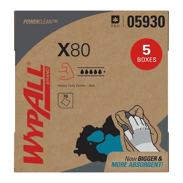 WypAll Powerclean X80 Heavy Duty Reusable Wipes