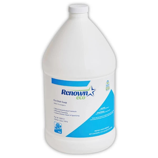 Renown Eco Dish Soap, EPA Certified, Fragrance-Free, 1 Gal