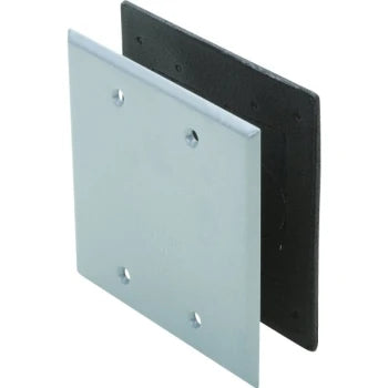 Taymac 2-Gang Blank Weatherproof Cover (Gray)
