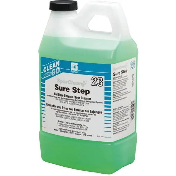 Spartan Sparclean Sure Step Enzyme Floor Cleaner, Clean Scent, 2 L