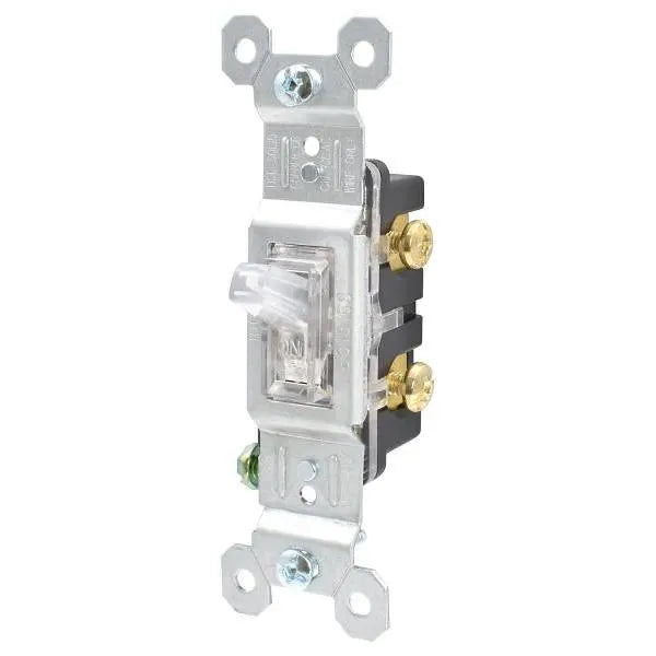 Maintenance Warehouse® 15 Amp Lighted Toggle Wall Switch (Clear)