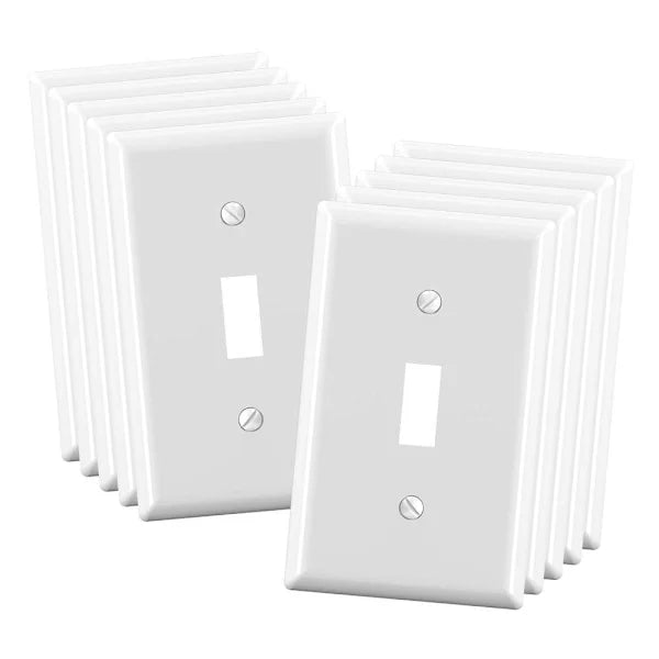 Maintenance Warehouse 1-Gang Unbreakable Polycarbonate Jumbo Toggle Wall Plate In Gloss White