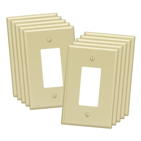 Maintenance Warehouse 1-Gang Unbreakable Polycarbonate Standard-Size Rocker Wall Plate In Gloss Ivory