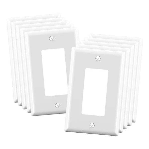Maintenance Warehouse 1-Gang Unbreakable Polycarbonate Standard-Size Rocker Wall Plate In Gloss White