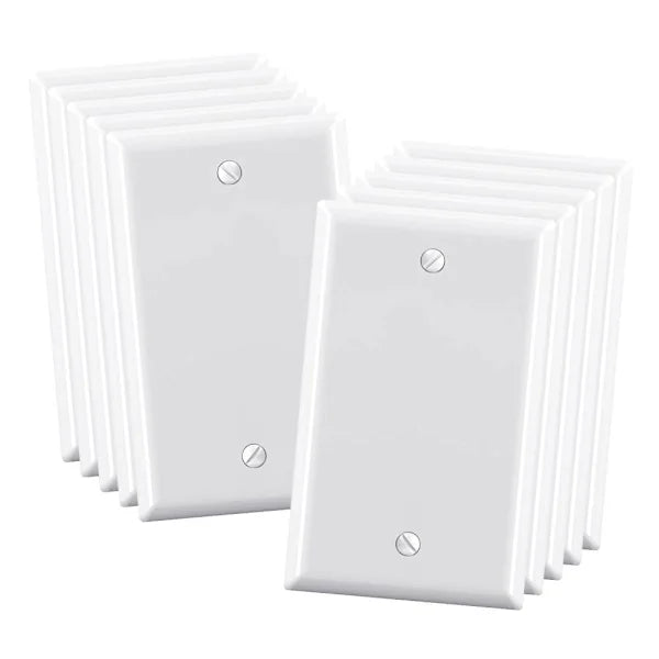 Maintenance Warehouse 1-Gang Unbreakable Polycarbonate Standard-Size Blank Wall Plate In Gloss White
