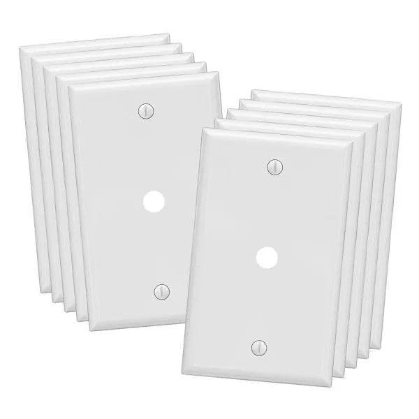 Maintenance Warehouse 1-Gang Unbreakable Polycarbonate Standard-Size Audio/Cable Wall Plate In Gloss White