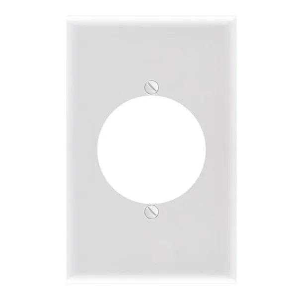 Maintenance Warehouse 1-Gang Unbreakable Polycarbonate Standard-Size Round Receptacle Wall Plate In Gloss White, 1-Pack