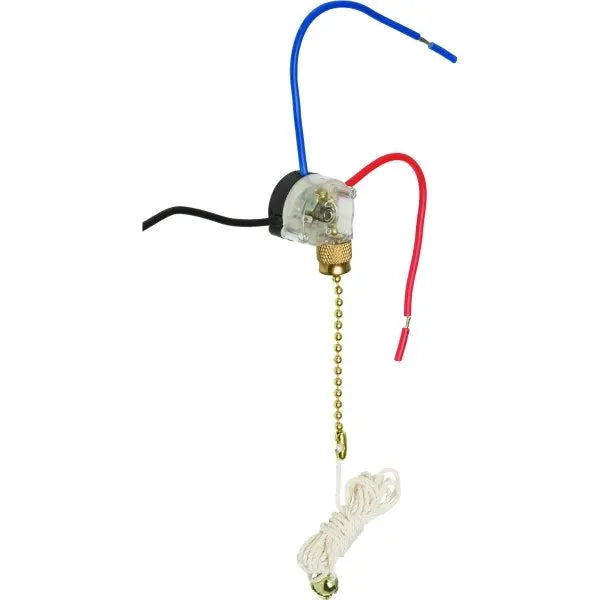 Satco® 6 Amp 1-Pole Replacement Pull-Chain Switch (Brass)