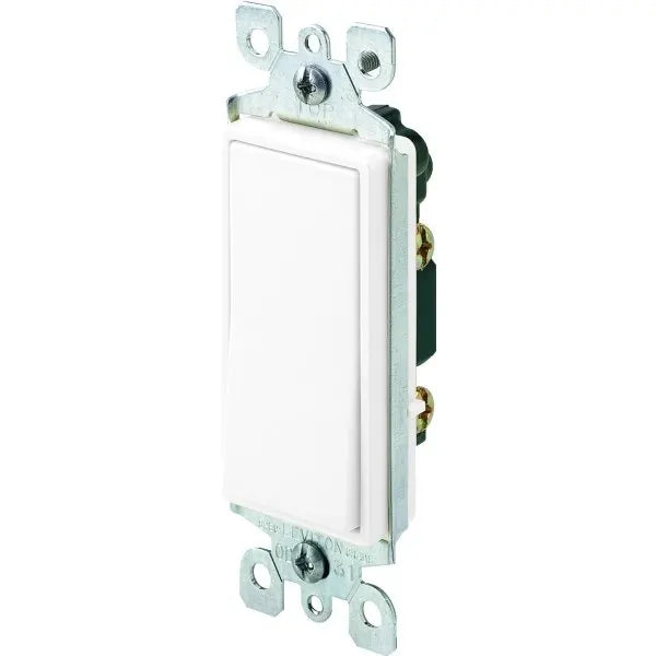 Hubbell-Pro Illuminated 15 Amp 120 Vac 2-Position Rocker Switch (White)